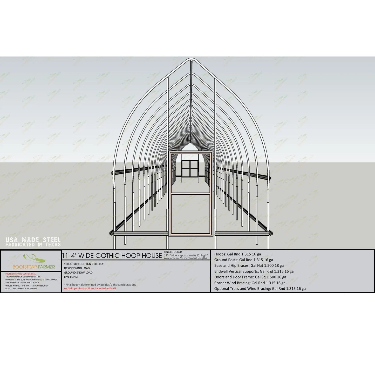 Gothic All-Metal High Tunnel Kit