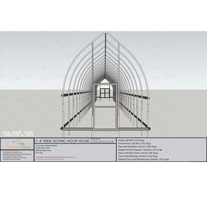 Gothic All-Metal High Tunnel Kit