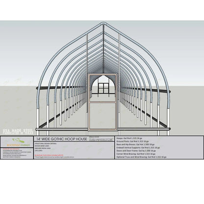Gothic All-Metal High Tunnel Kit