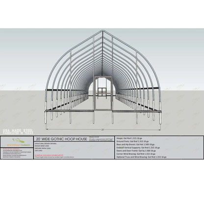 Gothic All-Metal High Tunnel Kit