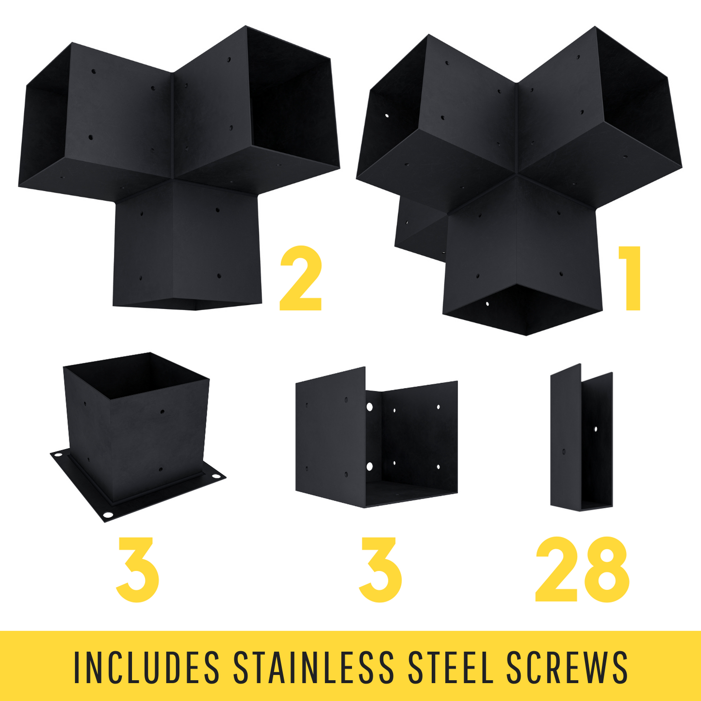 DIY Pergola Bracket Kit for an Attached Pergola With Slatted Roof - Any Size Up to 24' x 12'
