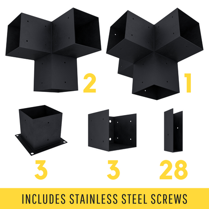 DIY Pergola Bracket Kit for an Attached Pergola With Slatted Roof - Any Size Up to 24' x 12'