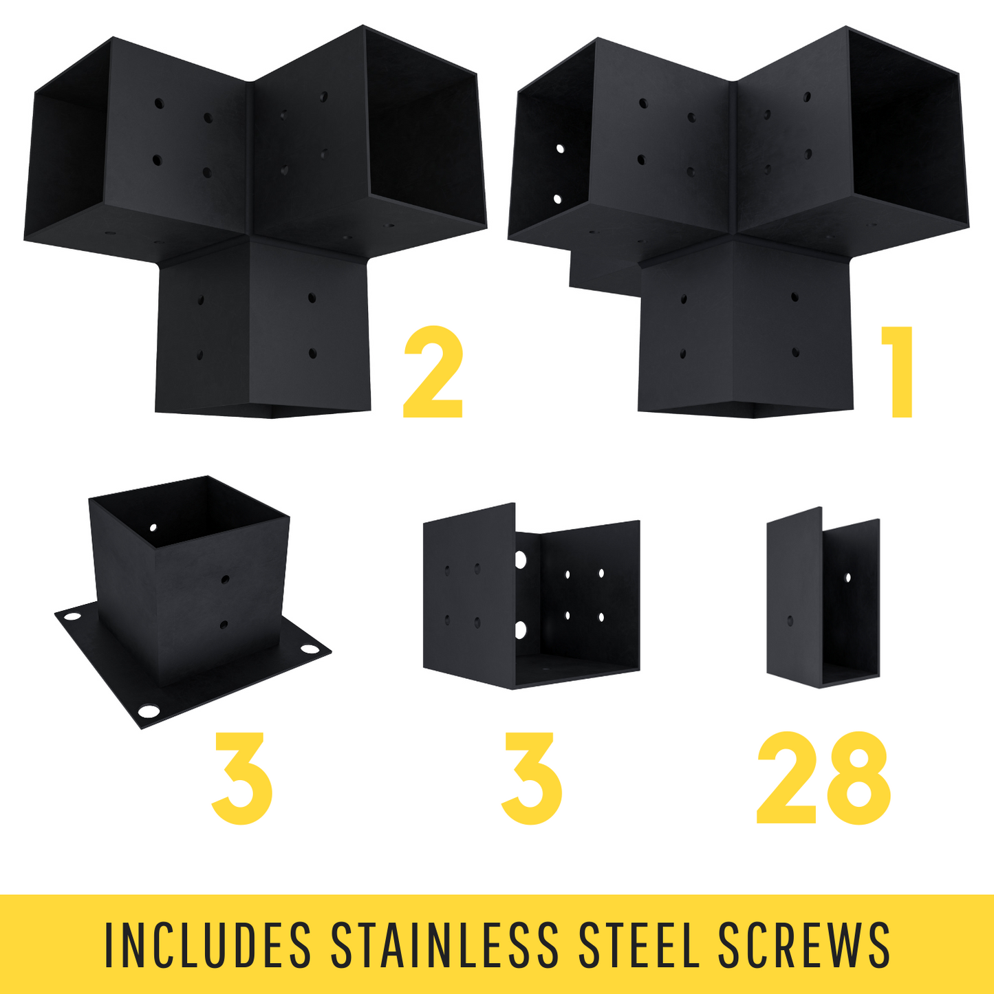 DIY Pergola Bracket Kit for an Attached Pergola With Slatted Roof - Any Size Up to 24' x 12'