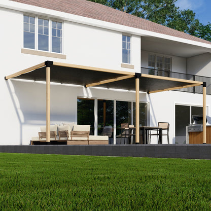 DIY Pergola Kit for an Attached Pergola With Canopies - Any Size Up to 24' x 12'