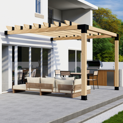 DIY Pergola Bracket Kit for an Attached Pergola With Roof Rafters - Any Size Up to 12' x 12'