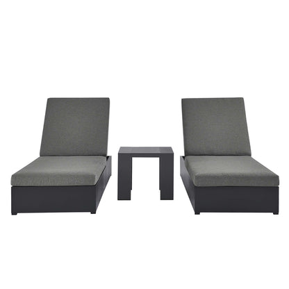 Tahoe 3-Piece Outdoor Patio Chaise Lounge Set