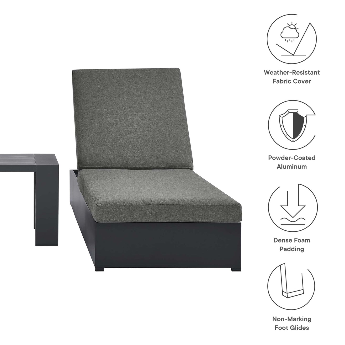 Tahoe 3-Piece Outdoor Patio Chaise Lounge Set