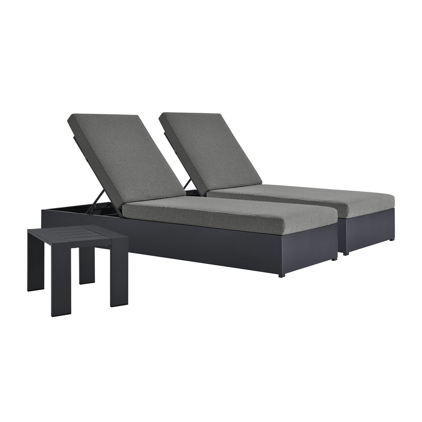 Tahoe 3-Piece Outdoor Patio Chaise Lounge Set