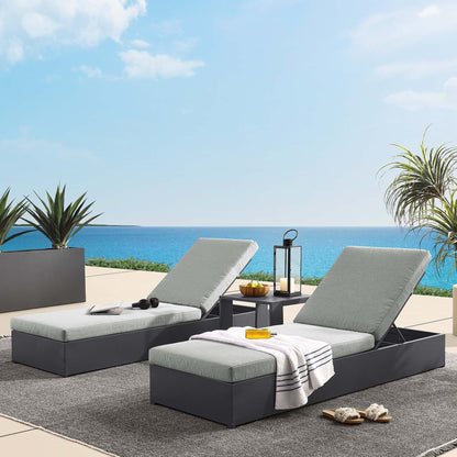 Tahoe 3-Piece Outdoor Patio Chaise Lounge Set