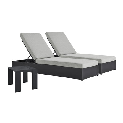 Tahoe 3-Piece Outdoor Patio Chaise Lounge Set