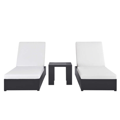 Tahoe 3-Piece Outdoor Patio Chaise Lounge Set
