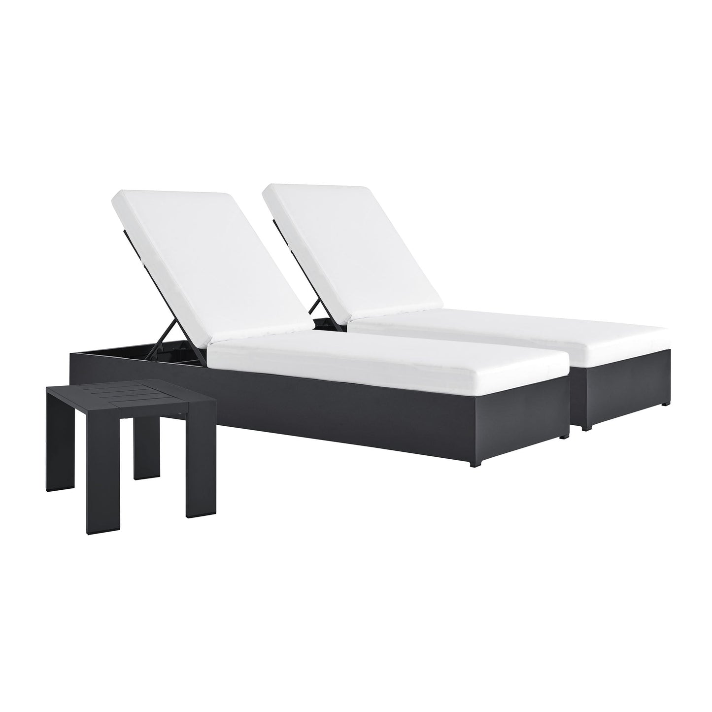 Tahoe 3-Piece Outdoor Patio Chaise Lounge Set
