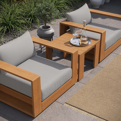 Tahoe 3-Piece Outdoor Patio Acacia Wood Furniture Set by Modway