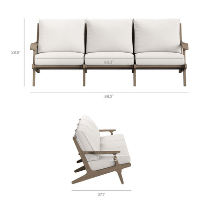 Saratoga 4-Piece Outdoor Patio Teak Wood Furniture Set by Modway