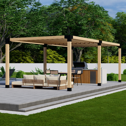 DIY Pergola Bracket Kit for a Freestanding Pergola With Slatted Roof - Any Size Up to 24' x 12'