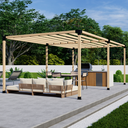 DIY Pergola Bracket Kit for a Freestanding Pergola With Slatted Roof - Any Size Up to 24' x 12'