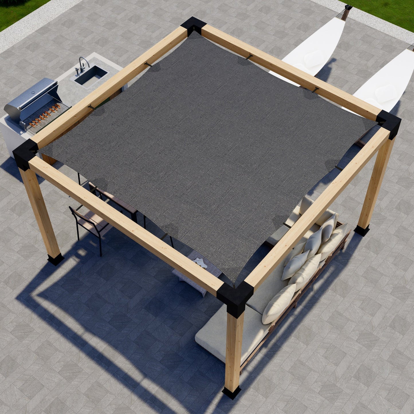 DIY Pergola Kit for a Freestanding Pergola With Canopy - Any Size Up to 12' x 12'