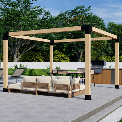 DIY Pergola Bracket Kit for a Freestanding Pergola Frame - Any Size Up to 12' x 12'