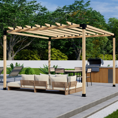 DIY Pergola Bracket Kit for a Freestanding Pergola With Roof Rafters - Any Size Up to 12' x 12'