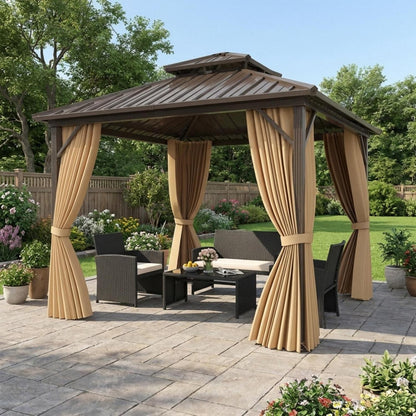 The Complete Outdoor Living Bundle: Hardtop Gazebo and 4